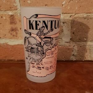 Cream Kentucky Decor Frosted Glass